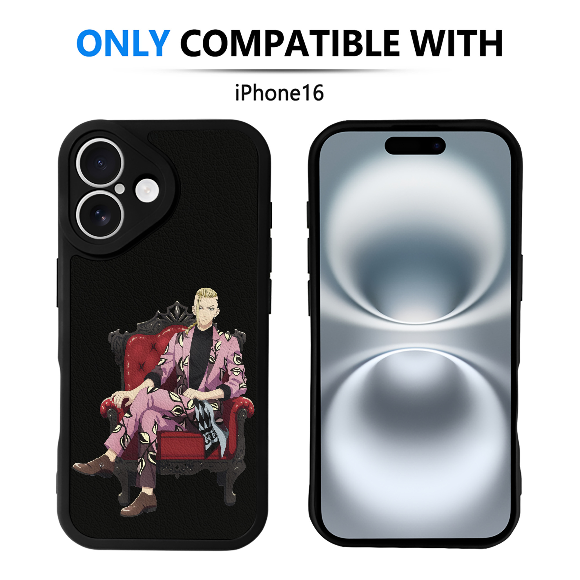 （画像用） 東京リベンジャーズ Tokyo Revengers 【iPhone 16シリーズ対応】シリコンスマホケース（レザー調） 材質：シリコン